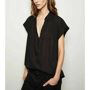 Nili Lotan Normandy Shirt Tunic Top Kimono Formal Collared Oversized L 287216